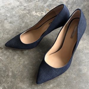 Denim heels